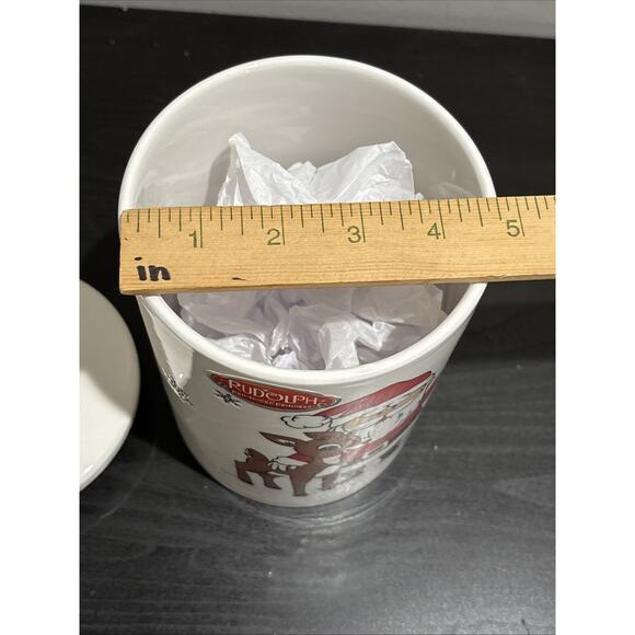 Rudolph the Red-Nosed Reindeer Ceramic Christmas Canister Cookie Jar Zrike Brand - Picture 11 of 11